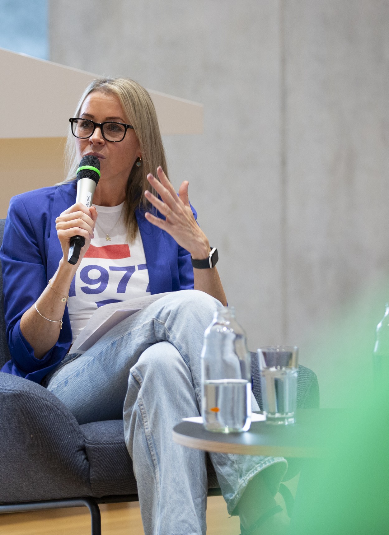 Steph Warnery speaking at a leadership event